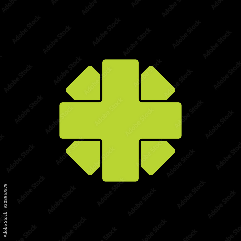 Fototapeta premium plus medical simple geometric logo vector