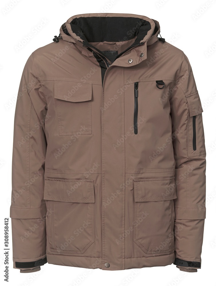 Outdoor coat for men on mannquin isolated Outdoor coat for men on mannquin isolated