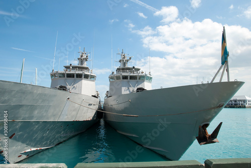 Two Navy Ships in Nassau