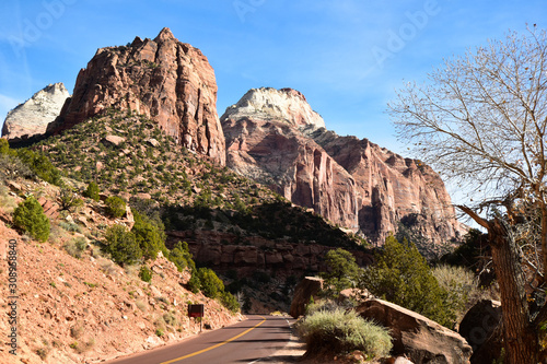 Scenic landscapes in Zion national park