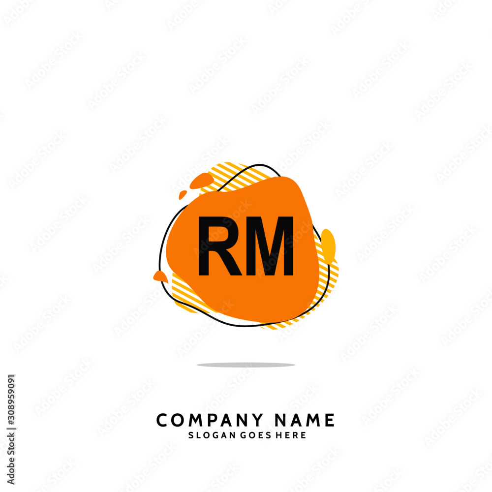 Letter RM Logo Template Vector vector de Stock | Adobe Stock