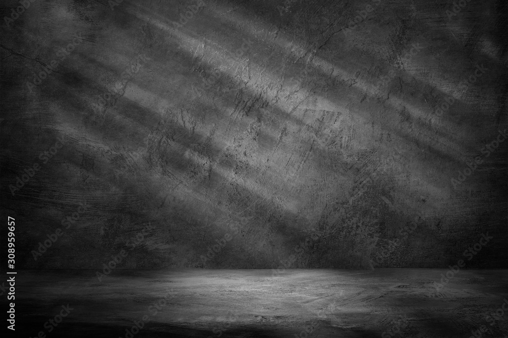 empty room with a concrete wall, gray background. Room for studio. empty room with a concrete wall, gray background. Room for studio.