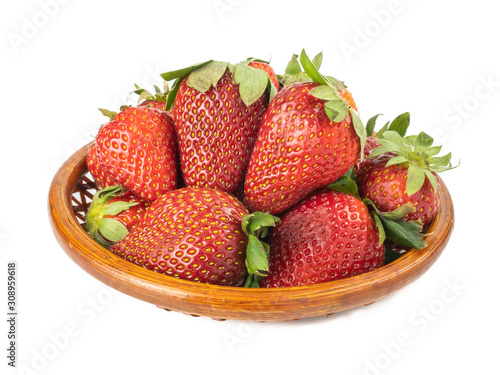 Fototapeta Naklejka Na Ścianę i Meble -  Fresh Strawberry and Delicious Red strawberry fruit isolated on white background