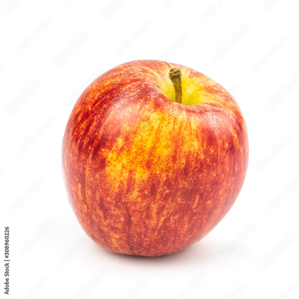 Organic Gala apples (Malus domestica) isolated on white background.Healthy Fruit Concept and Weight Loss Organic Gala apples (Malus domestica) isolated on white background.Healthy Fruit Concept and Weight Loss
