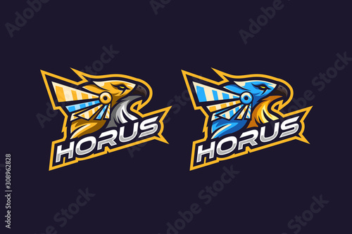 Horus sport e-sport mascot gaming team logo