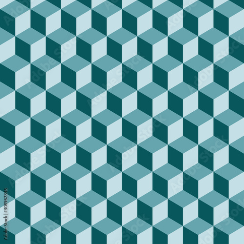 Geometric cube background, vector illustration. 3d geometric cube pattern