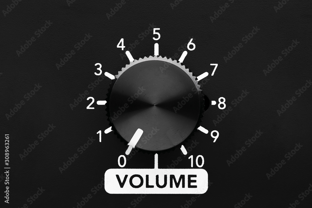 Obraz premium Muted volume control knob on zero