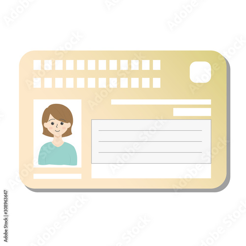 若い女性のマイナンバーカード