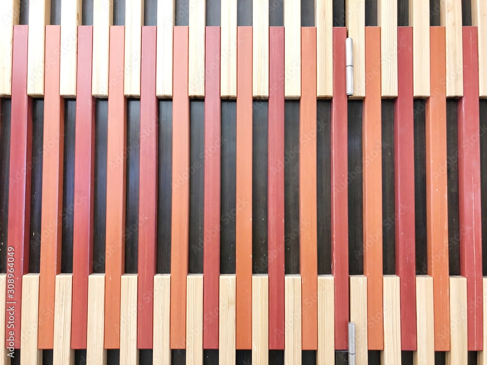 Chinese traditional style wooden wall red and brown color.Close Up. Chinese traditional style wooden wall red and brown color.Close Up.