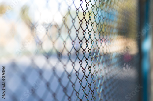 mesh fence at the playground