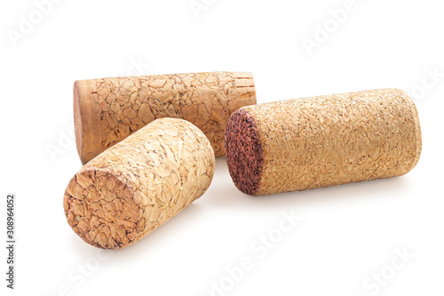Fotografía Wine corks Isolated on white background