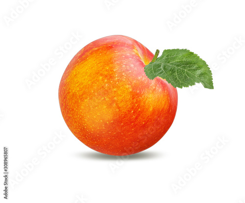 Red apple isolated on white background with clipping path