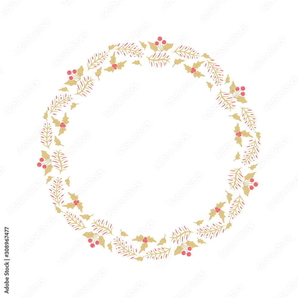 Christmas Berries decorative brush Frame abstract Christmas Berries decorative brush Frame abstract