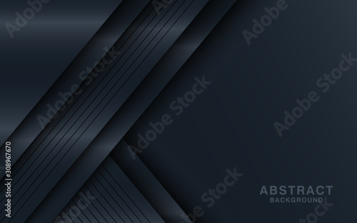 Abstract dark metallic on black blank space design modern futuristic technology background vector illustration.