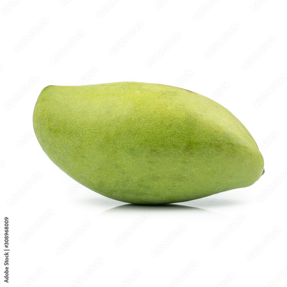 Fresh green mango tropical fruit isolated on white background Fresh green mango tropical fruit isolated on white background