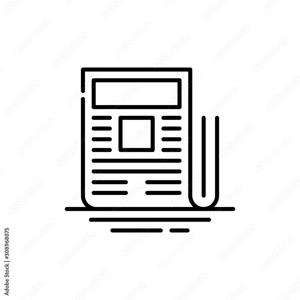 Newspaper Outline Vector Icons. Simple illustration. Newspaper Outline Vector Icons. Simple illustration.