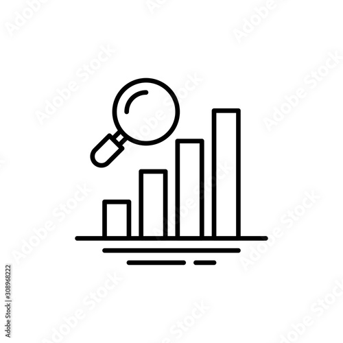 Search Report Outline Vector Icons. Simple illustration.
