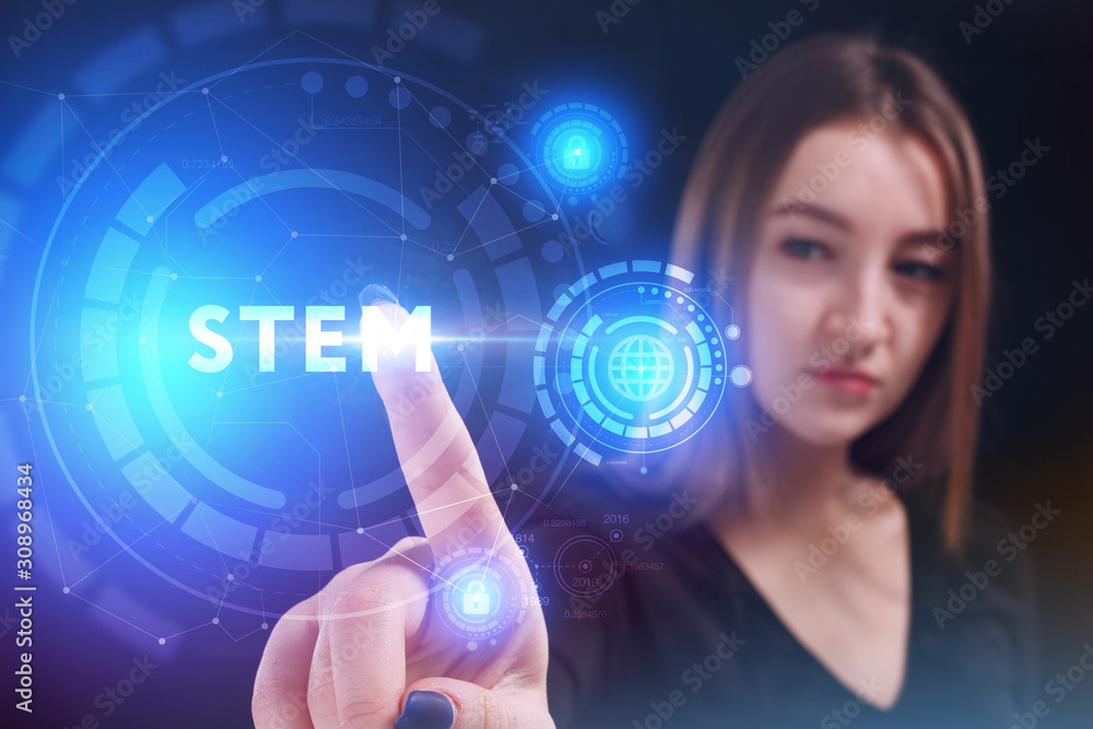 Business, Technology, Internet and network concept. Young businessman working on a virtual screen of the future and sees the inscription: Business, Technology, Internet and network concept. Young businessman working on a virtual screen of the future and sees the inscription: