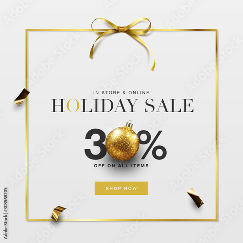 Holiday Sale Design. Vector Illustration