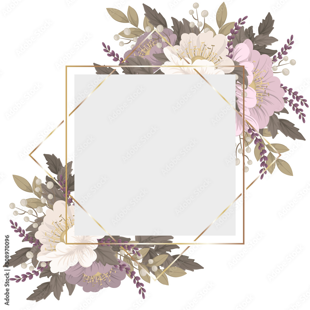 Pink and white floral border Stock Vector | Adobe Stock