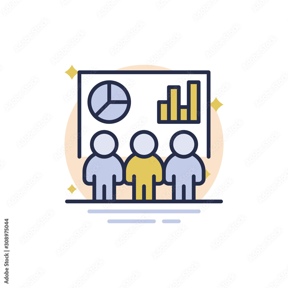 Public Presentation Outline Filled Vector Icons. Simple illustration. Public Presentation Outline Filled Vector Icons. Simple illustration.