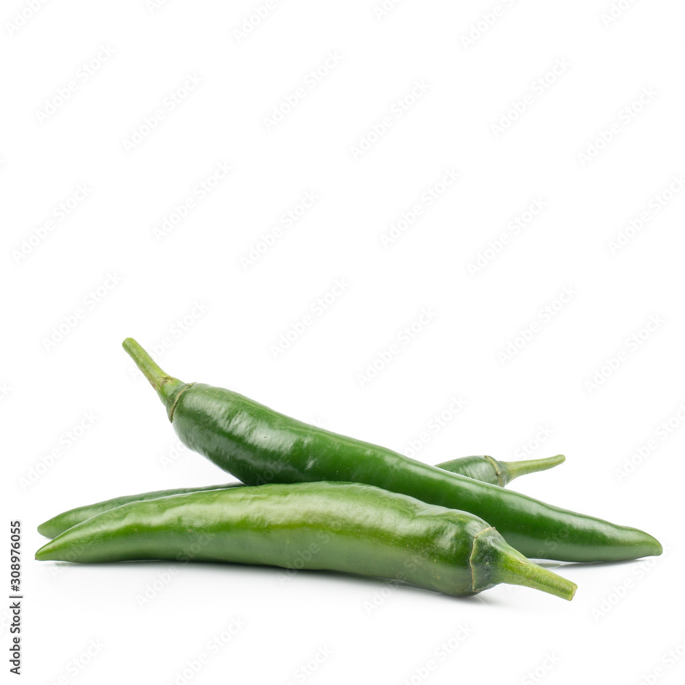 Fresh Green and red chili pepper with sliced isolated on white background, concept of vegetable ingredients in food Fresh Green and red chili pepper with sliced isolated on white background, concept of vegetable ingredients in food