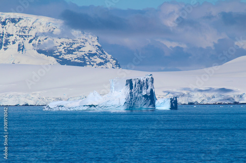 An iceberg among the islands around the Antarctic peninsula, Antarctica
