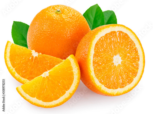 Świeża pomarańcze odizolowywająca na białym tle