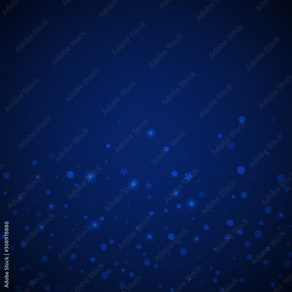 Fototapeta premium Magic stars random Christmas background. Subtle fl