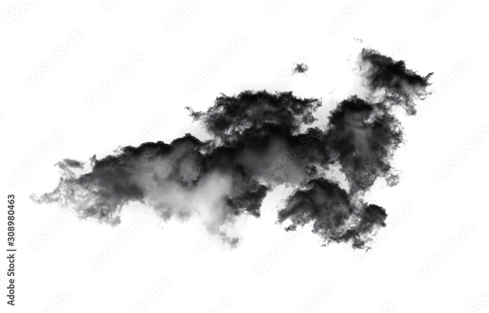 black smoke clouds isolated on white black smoke clouds isolated on white