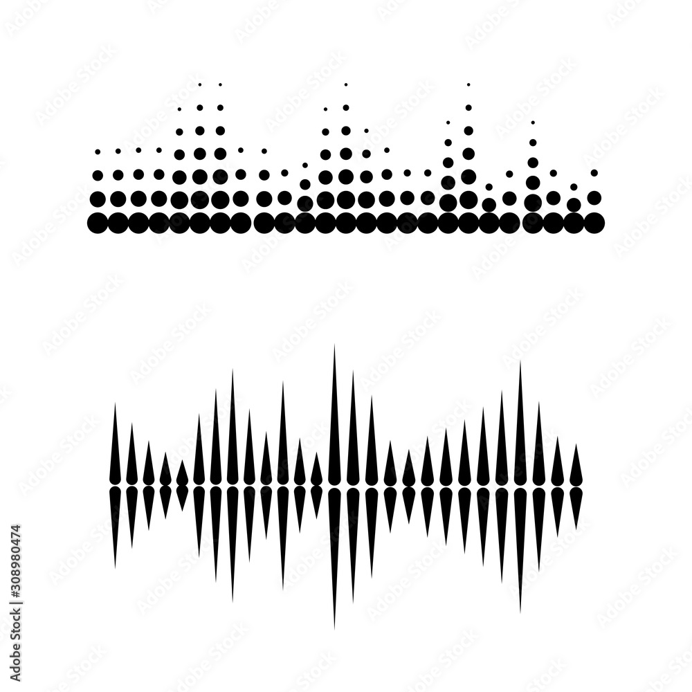 Sound waves vector illustration Sound waves vector illustration