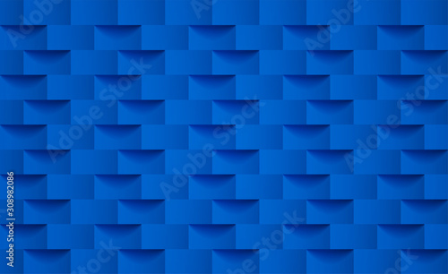 Abstract. Blue square shape geometric background. light and shadow . Vector.