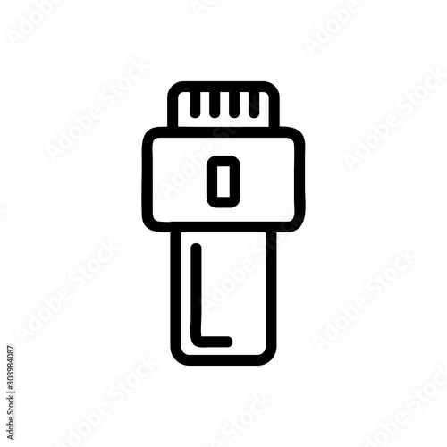 Machine haircut icon vector. A thin line sign. Isolated contour symbol illustration