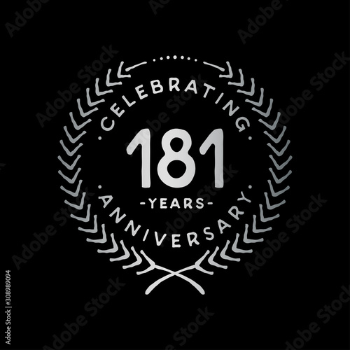 181 years design template. 181st vector and illustration.