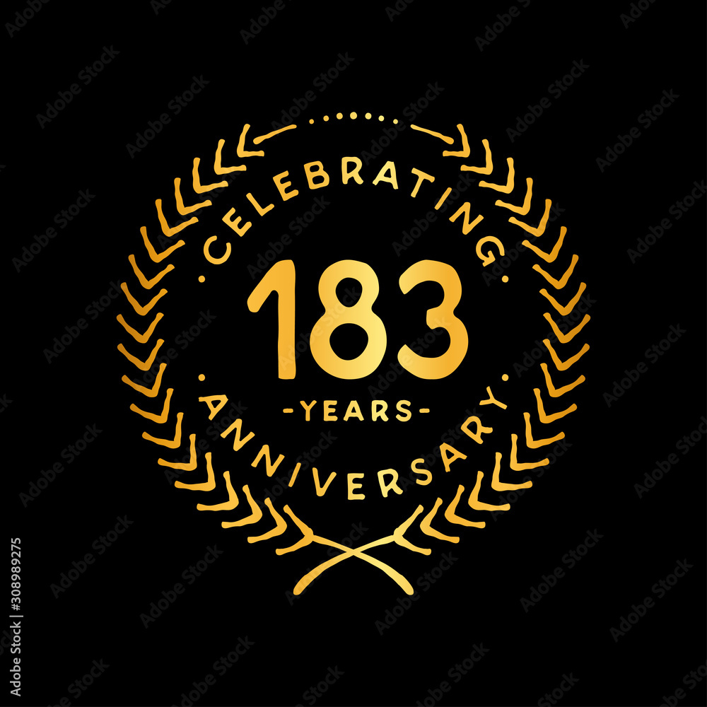 183 years design template. 183rd vector and illustration. 183 years design template. 183rd vector and illustration.