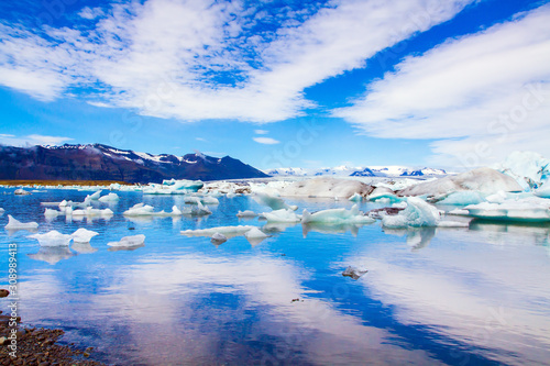 The icebergs and ice floes