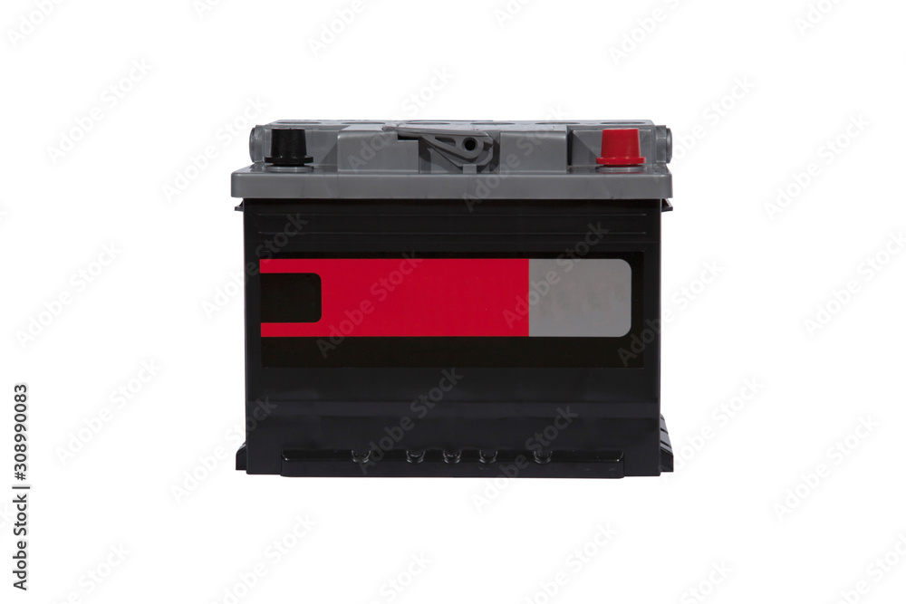 Fototapeta premium Lead-acid battery on a white background for a car