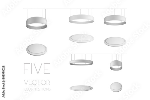 Blank exhibition stands
