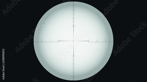 Vector sniper riffle aim view