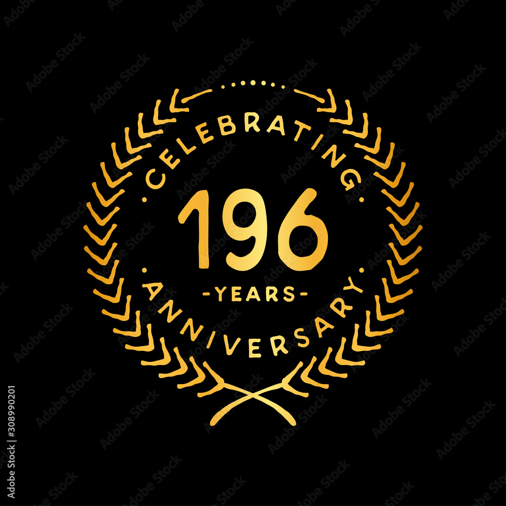 196 years design template. 196th vector and illustration. 196 years design template. 196th vector and illustration.