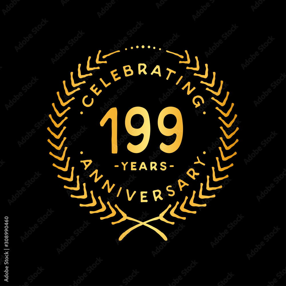 199 years design template. 199th vector and illustration. 199 years design template. 199th vector and illustration.