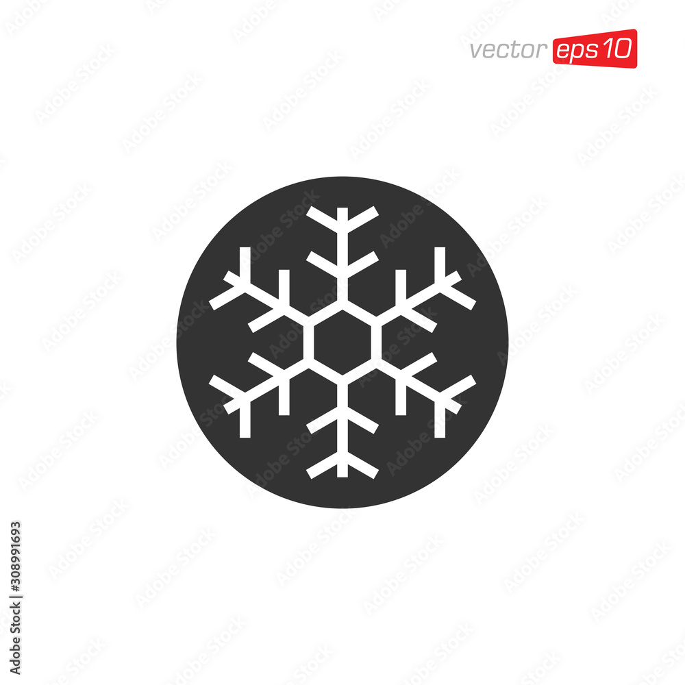 Snowflakes Icon Design Vector Template Snowflakes Icon Design Vector Template