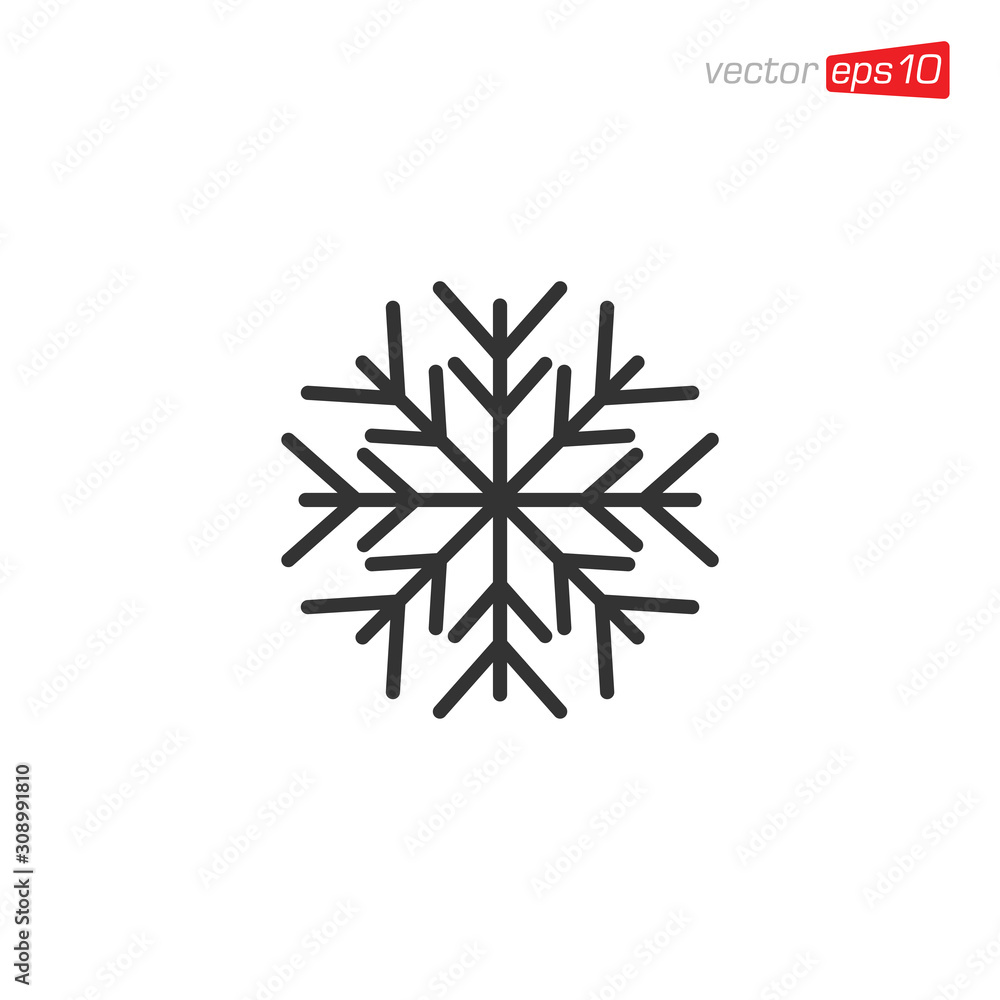 Snowflakes Icon Design Vector Template Snowflakes Icon Design Vector Template