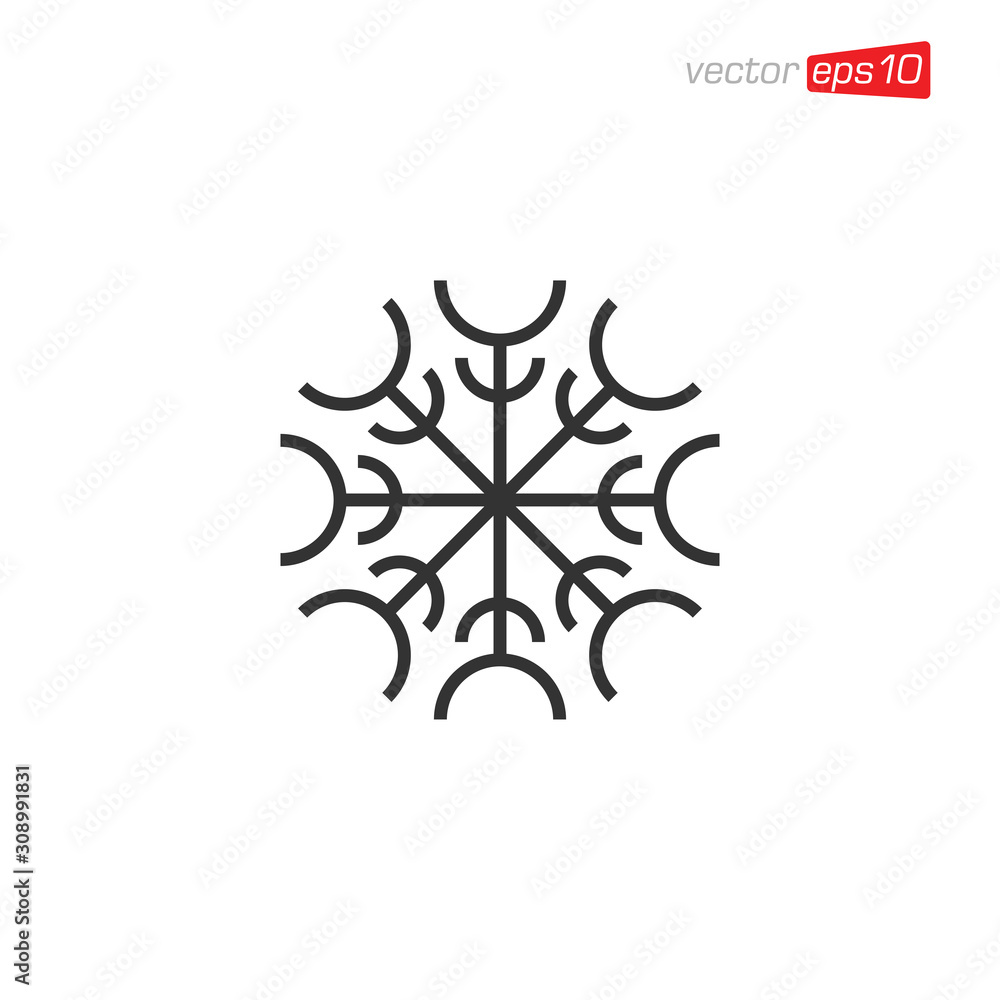 Snowflakes Icon Design Vector Template