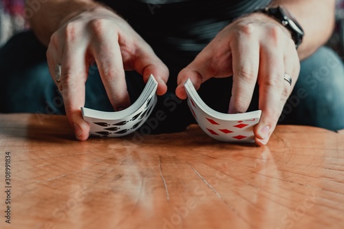 Man with playing cards