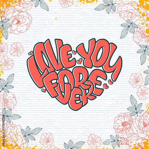 Big heart with lettering - ...