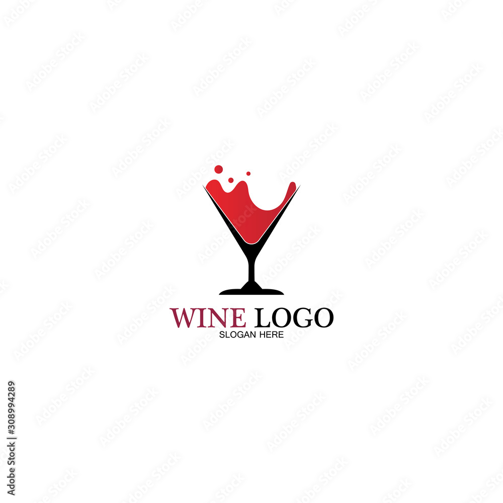 Wine logo design template.vector illustration of icon-vector Wine logo design template.vector illustration of icon-vector