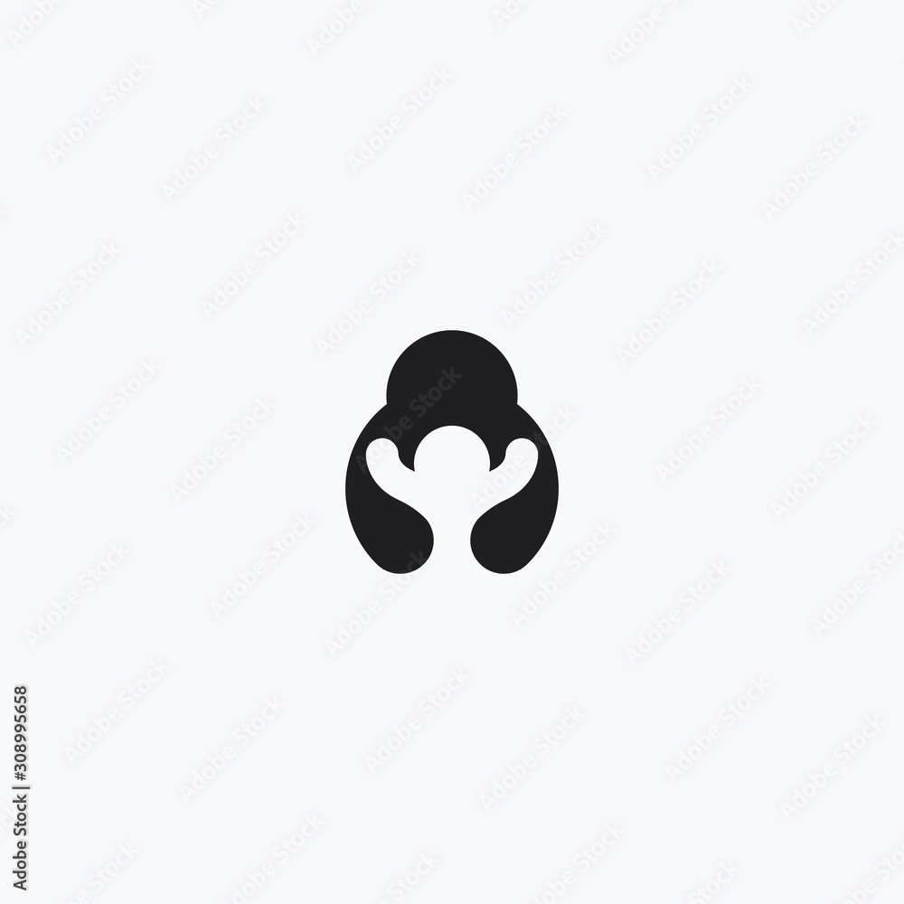 abstract logo of human hold junior abstract logo of human hold junior