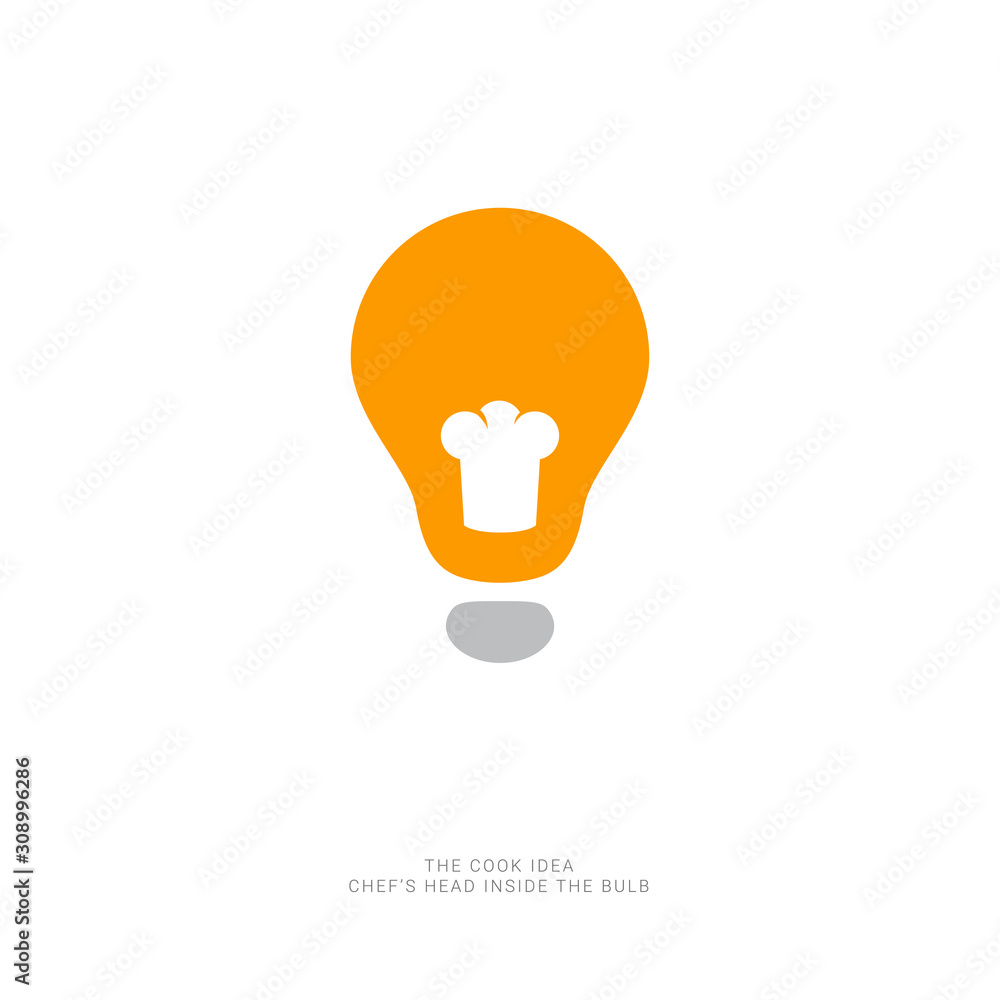 Orange Bulb with a chef's hat