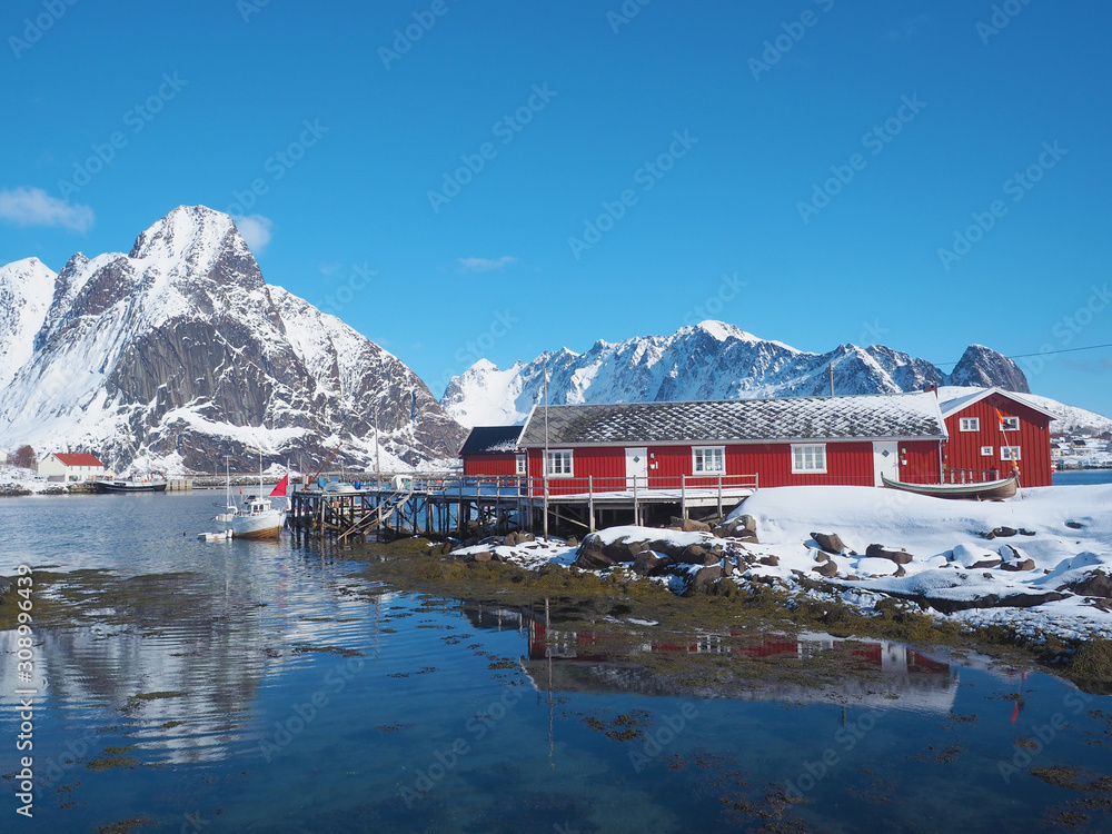 Dorf Reine im Winter - Lofoten